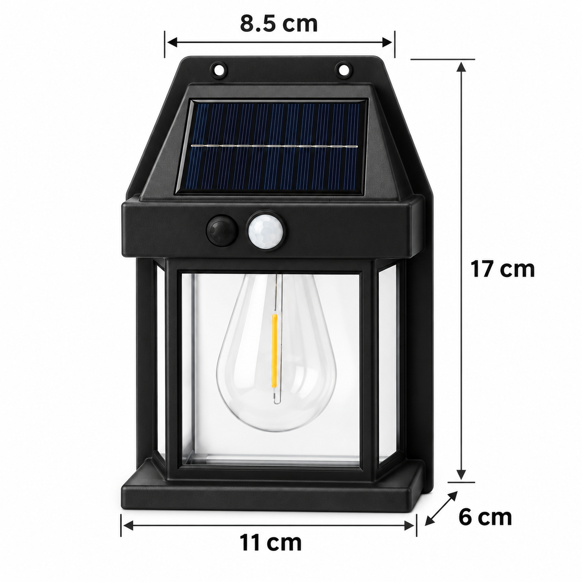 Solar lantern approximate product measurements