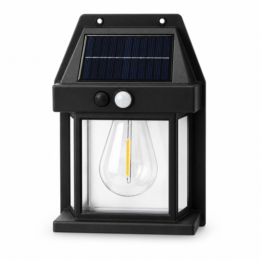 Solar wall lantern white background product main image